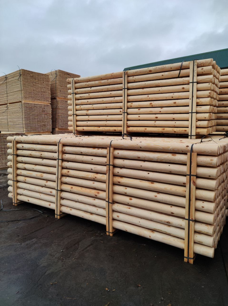 Machine Round Wooden Posts